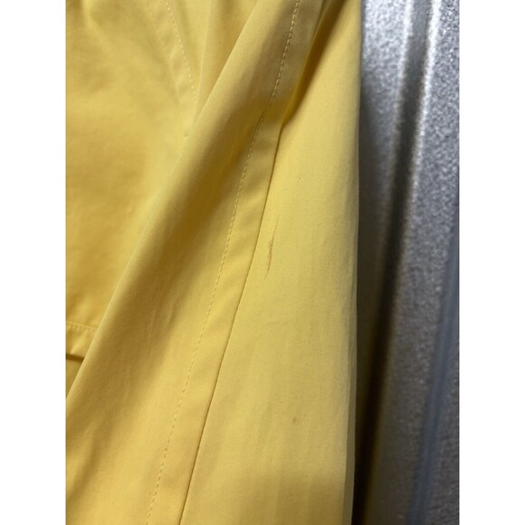 Style & Co Women's Yellow Cotton Blend 3/4 Sleeve Pea Coat Button Front L Jacket - Picture 2 of 9